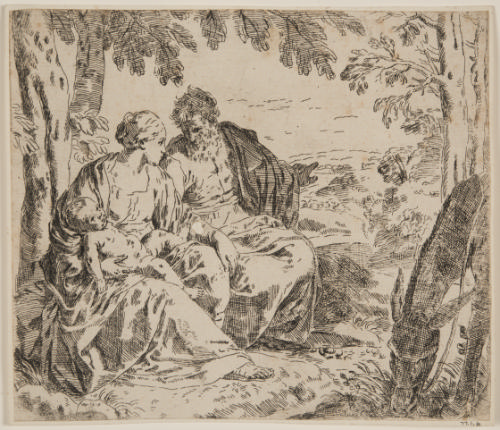 Rest on the Flight into Egypt, after Simone Cantarini (il Pesarese)