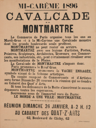 (Poster for Cavalcade de Montmartre)