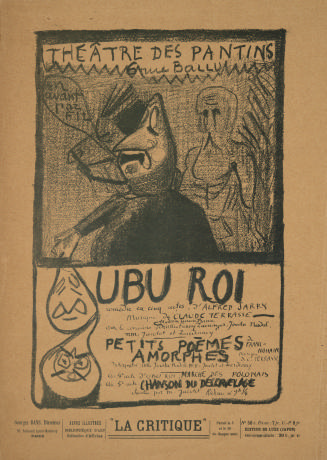 Ubu Roi program for Jarry's puppet theater Le Théâtre des pantins
