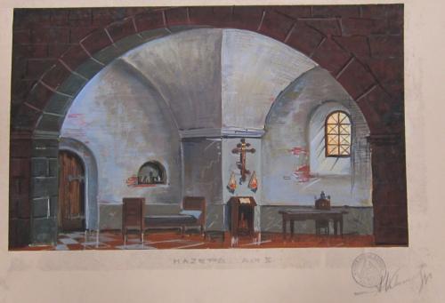 Stage design for Act III of Mazepa