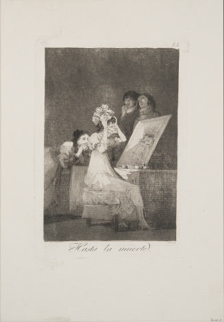 Until Death, plate 55 from the series Los Caprichos