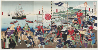Arrival of American Ships: Picture of a Gathering of Feudal Retainers