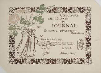 Diploma from Concours de Dessin du Journal