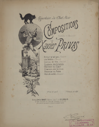 Repertoire du Chat Noir compositions by Xavier Privas