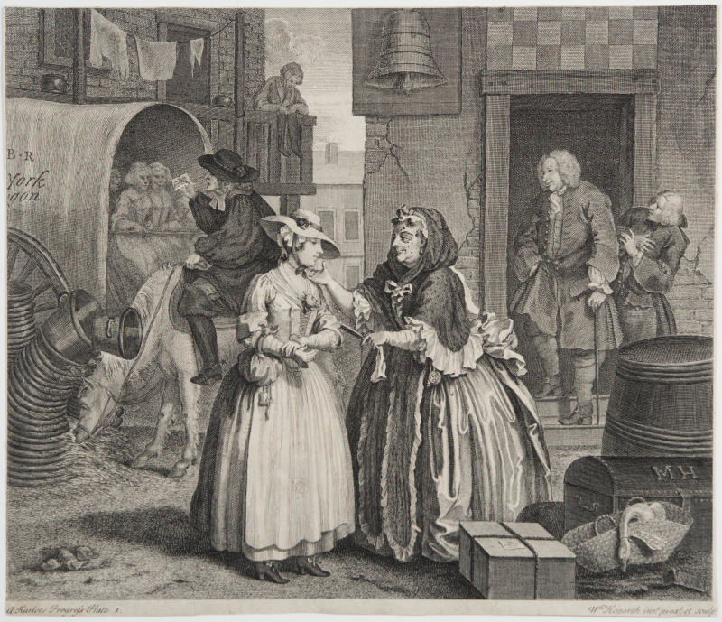 The Innocent Girl Deceived, plate 1 from the series The Harlot's Progress