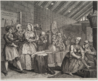 The Harlot in Bridewell, plate 4 from the series The Harlot's Progress