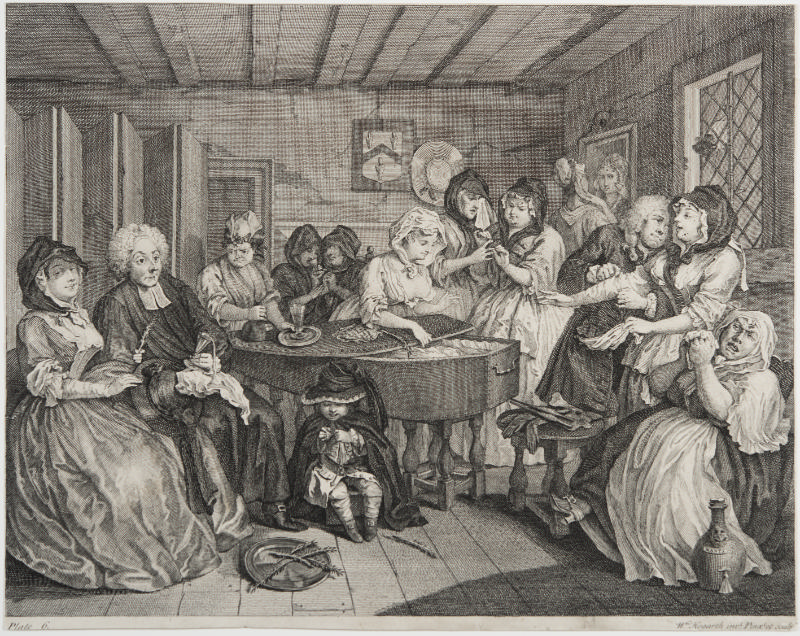 Epilogue, plate 6 from the series The Harlot's Progress