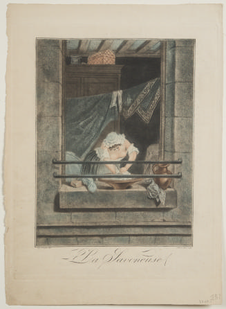 La Savonneuse (The Washerwoman), after Augustin de Saint-Aubin