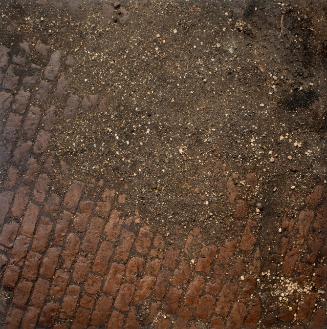 Cobbles Study with tire tracks, earth, stones and glass from the Lorrypark Series