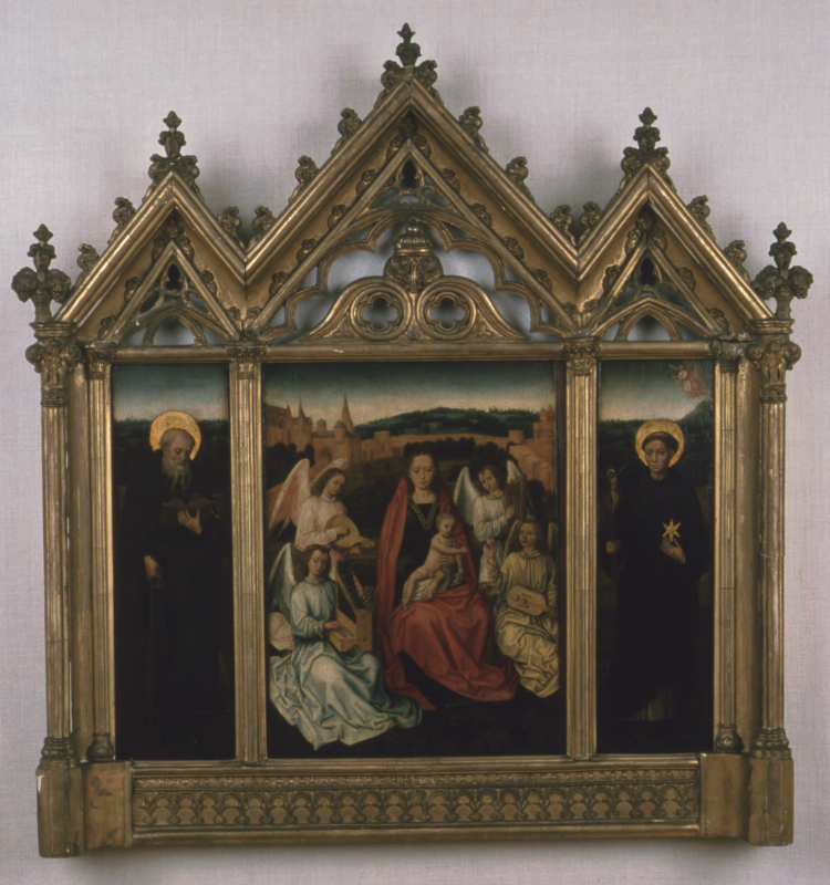 Virgin and Child with Four Musical Angels and Saints Anthony and Nicholas of Tolentino