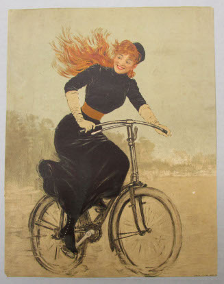 Young woman riding her bicycle