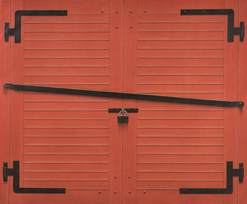 Red Garage Doors from the series Views of the Yard