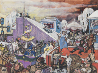 The "Butter Week Fair" (depicting various scenes from the burlesque-ballet Petrouchka (Petrushka))