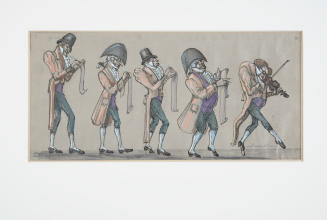 Costume design for Four Critics and a Violinist in the ballet Paganini