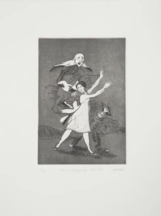 No te escaparas Meghan from the portfolio After Goya/With Chagoya (Rutgers Print Collaborative 2021 Portfolio)