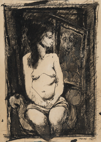 Nude Woman in Front of a Mirror