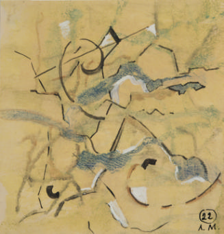 Untitled (Abstract with yellow ground)