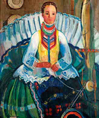 Peasant Girl at the Spinning Wheel