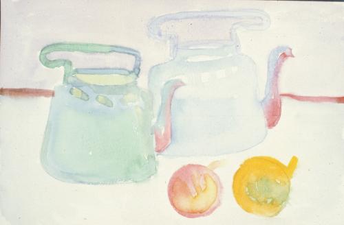 Still Life Teapots and Fruits