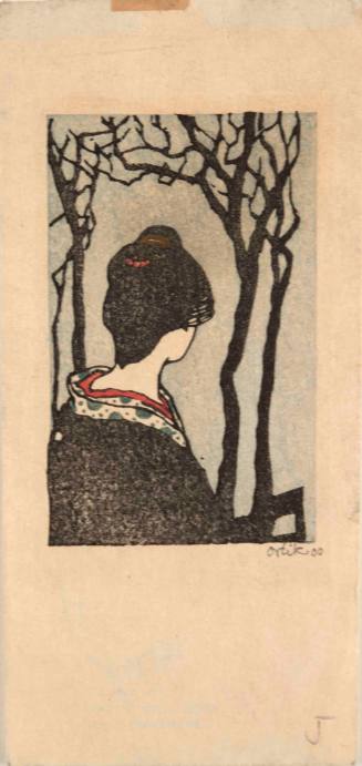 (Back view of a Japanese woman)
