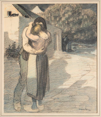 Embracing Lovers, cover illustration for the periodical Gil Blas illustré #22, June 1, 1900