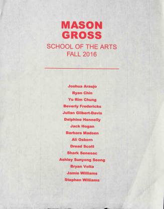 Title page from MGSA Barbara Madsen's Graduate Print Portfolio Fall 2016