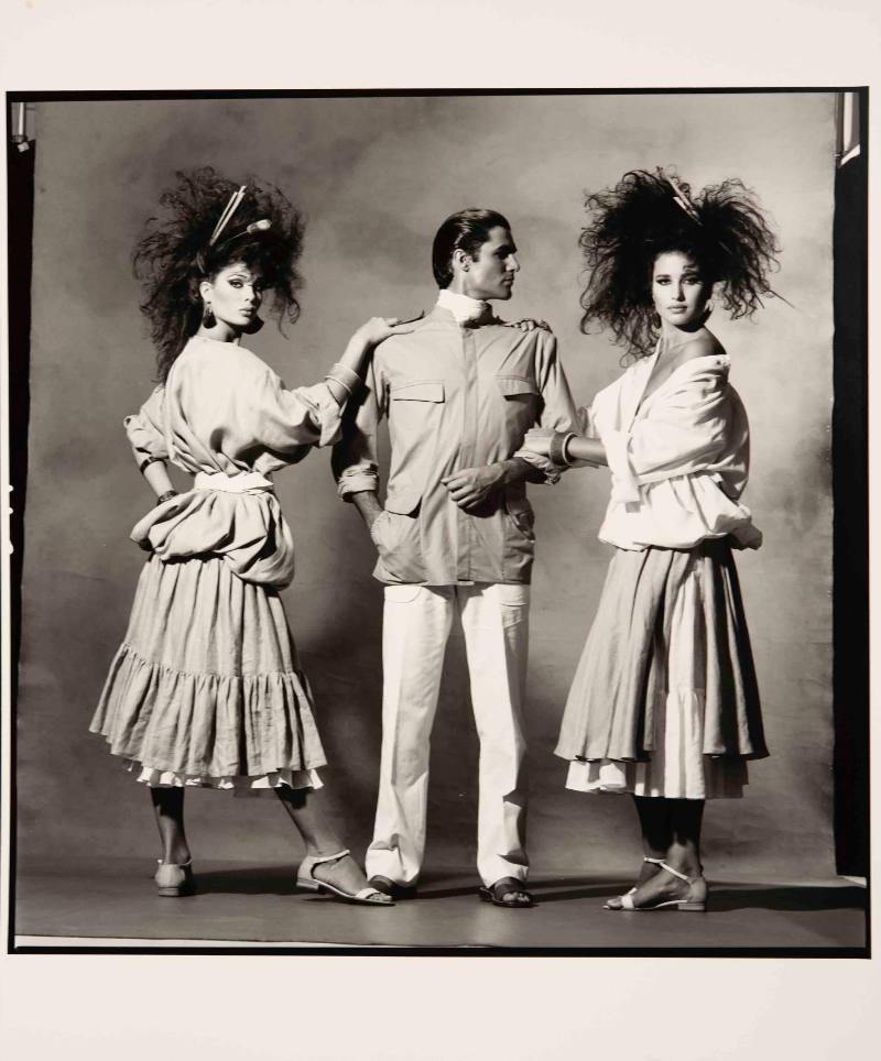 Untitled (Andie MacDowell, Kelly LeBrock and male model) from the Basile Fashion 1980 Spring/Summer Collection