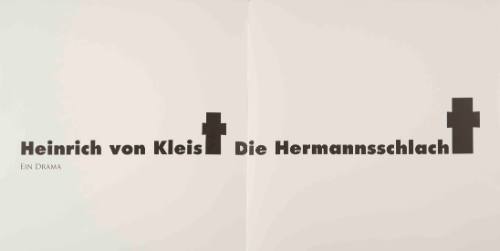 Title page from the portfolio Die Hermannsschlacht