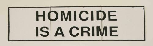 Homicide Is A Crime from MGSA Barbara Madsen's Graduate Print Portfolio Fall 2016