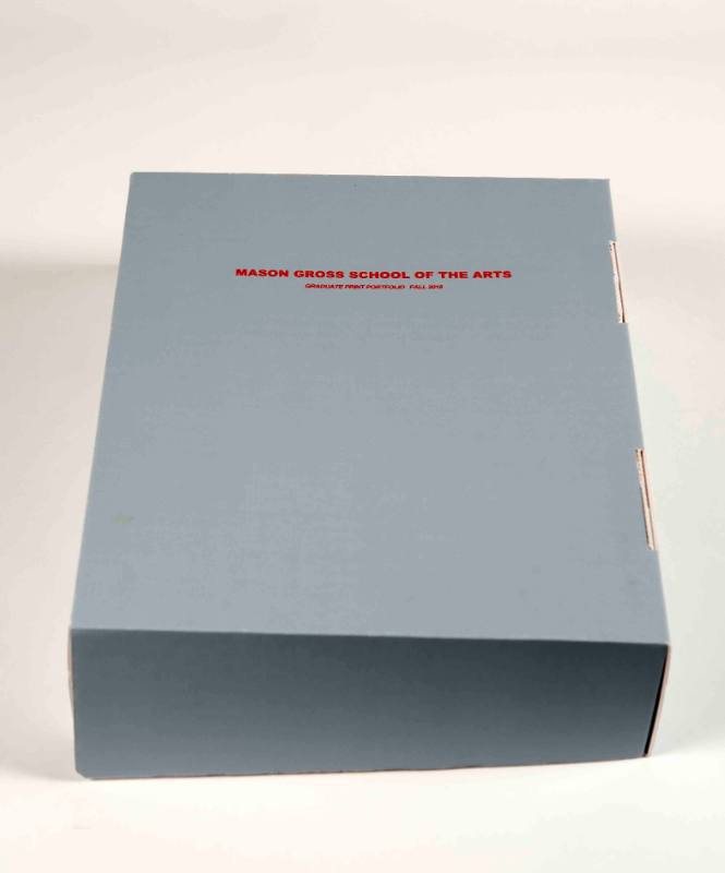 Portfolio box for MGSA Barbara Madsen's Graduate Print Portfolio 2013