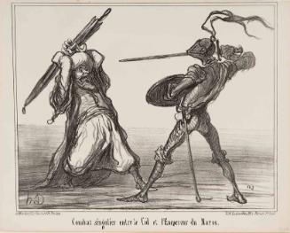 Combat singulier entre le Cid et L'Empereur du Maroc from the series Actualités published in Le Charivari