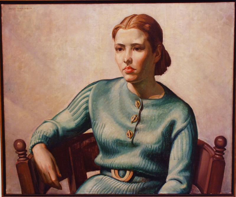 Seated Woman in Green Dress